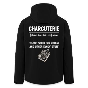 Fabricant de planches charcuterie Artisan Aliments - Veste softshell homme en polyester recyclé Stanley/Stella - noir - Dos - AI Model Male 185 light (185cm)