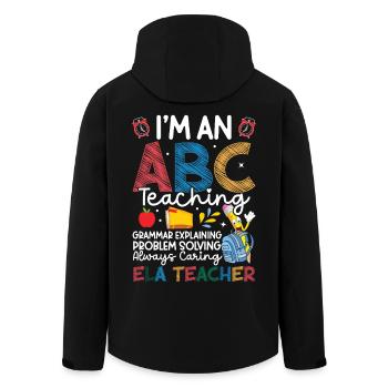 Équipe de l’équipe des enseignants d’anglais Équipe Arts du langage anglais - Veste softshell homme en polyester recyclé Stanley/Stella - noir - Dos - AI Model Male 185 light (185cm)