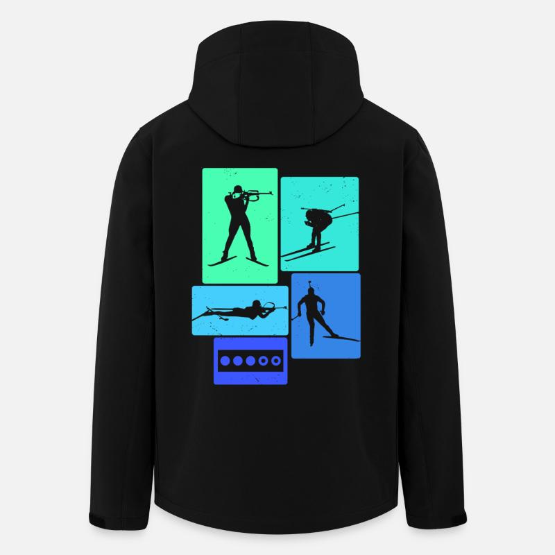 Biathlon Retro-Biathlet - Recycelte Männer Softshell-Jacke von Stanley/Stella - Schwarz