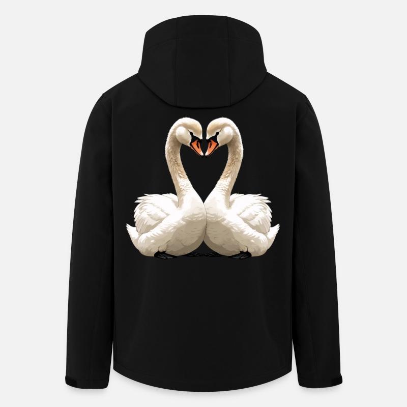 Silhouette Cœur de Cygne - Veste softshell homme en polyester recyclé Stanley/Stella - noir
