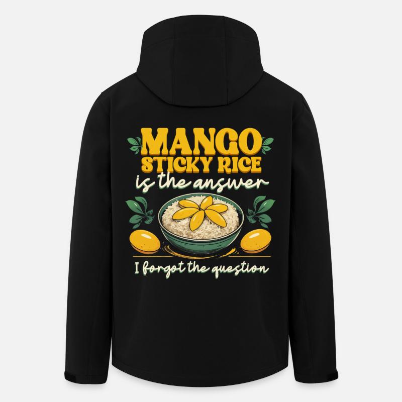 Mango Sticky Reis Is The Answer - Recycelte Männer Softshell-Jacke von Stanley/Stella - Schwarz
