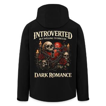 Introverted But Willing To Discuss Dark Romance - Recycelte Männer Softshell-Jacke von Stanley/Stella - Schwarz - Hinten - AI Model Male 185 light (185cm)