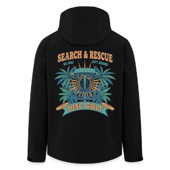 Search And Rescue No Disc Left Behind Disc Golf - Recycelte Männer Softshell-Jacke von Stanley/Stella - Schwarz - Hinten - AI Model Male 185 light (185cm)