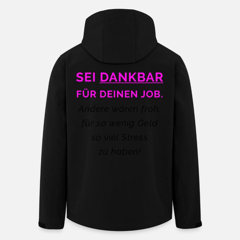 Dankbar für deinen Job - Recycelte Männer Softshell-Jacke von Stanley/Stella - Schwarz