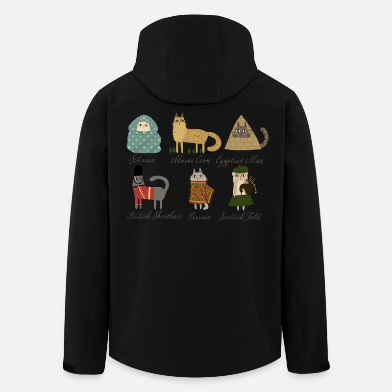 Cat breeds - Men’s Recycled Softshell Jacket by Stanley/Stella - black