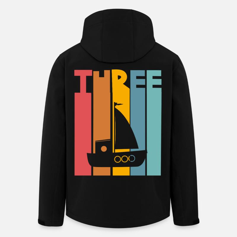 3rd Birthday Sailing Ship - Men’s Recycled Softshell Jacket by Stanley/Stella - black