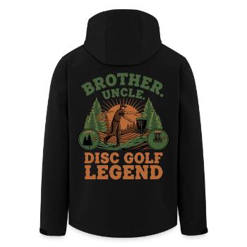 Brother Uncle Disc Golf Legend Scenic - Men’s Recycled Softshell Jacket by Stanley/Stella - black - Back - AI Model Male 185 light (185cm)