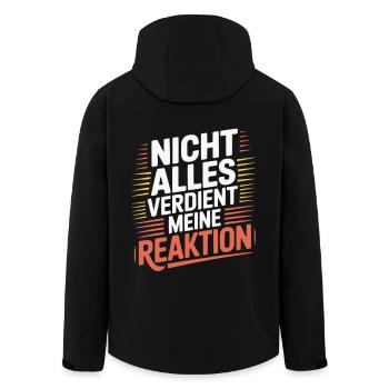 Peu importe. Aucune réaction. - Veste softshell homme en polyester recyclé Stanley/Stella - noir - Dos - AI Model Male 185 light (185cm)