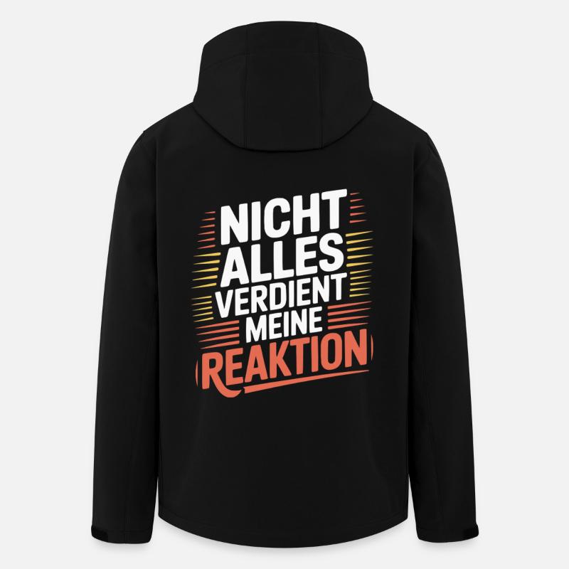 Egal Keine Reaktion - Recycelte Männer Softshell-Jacke von Stanley/Stella - Schwarz