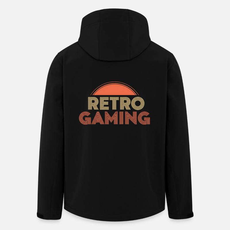 Retro Gaming - Recycelte Männer Softshell-Jacke von Stanley/Stella - Schwarz