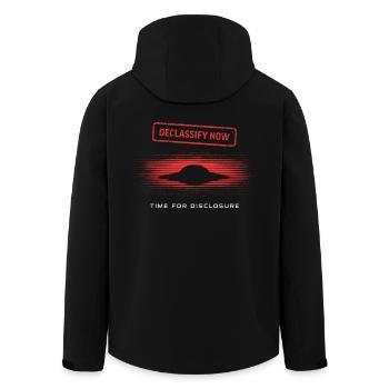 Declassify Now – Zeit für UFO-Offenlegung - Men’s Recycled Softshell Jacket by Stanley/Stella - black - Back - AI Model Male 185 light (185cm)