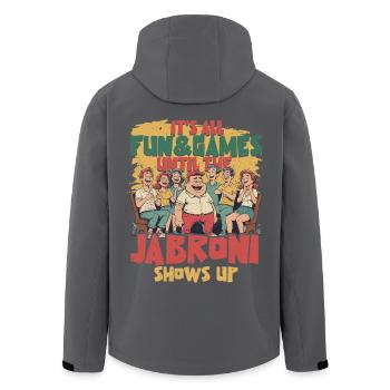 Jabroni - Men’s Recycled Softshell Jacket by Stanley/Stella - black - Back - AI Model Male 185 light (185cm)