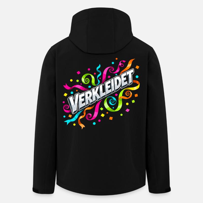 Verkleidet Konfetti Luftschlangen Karneval  - Recycelte Männer Softshell-Jacke von Stanley/Stella - Schwarz