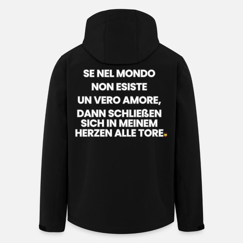 Italienisch-Deutsch-Reim 1 (Ver. A) - Recycelte Männer Softshell-Jacke von Stanley/Stella - Schwarz