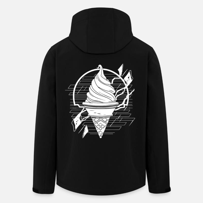 Softeis Zeichnung - Men’s Recycled Softshell Jacket by Stanley/Stella - black