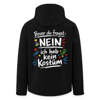Bevor du fragst ich habe kein Kostüm Spruch - Recycelte Männer Softshell-Jacke von Stanley/Stella - Schwarz - Hinten - AI Model Male 185 light (185cm)
