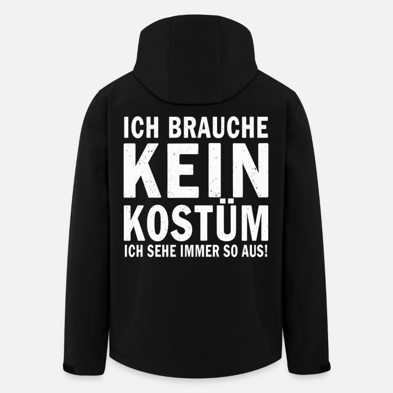 Costume de carnaval - Veste softshell homme en polyester recyclé Stanley/Stella - noir