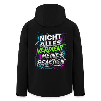 Tout ne mérite pas ma réaction - Veste softshell homme en polyester recyclé Stanley/Stella - noir - Dos - AI Model Male 185 light (185cm)