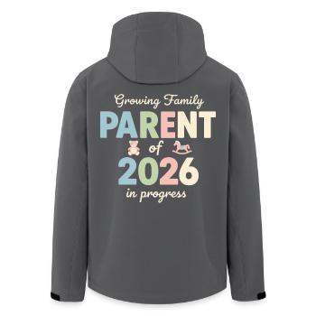 Growing Family – Parent of 2026 - Recycelte Männer Softshell-Jacke von Stanley/Stella - Schwarz - Hinten - AI Model Male 185 light (185cm)