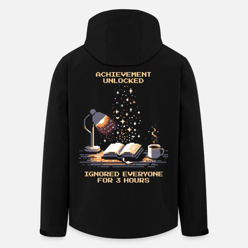 Achievement Unlocked | Reading Books Nerd - Men’s Recycled Softshell Jacket by Stanley/Stella - black
