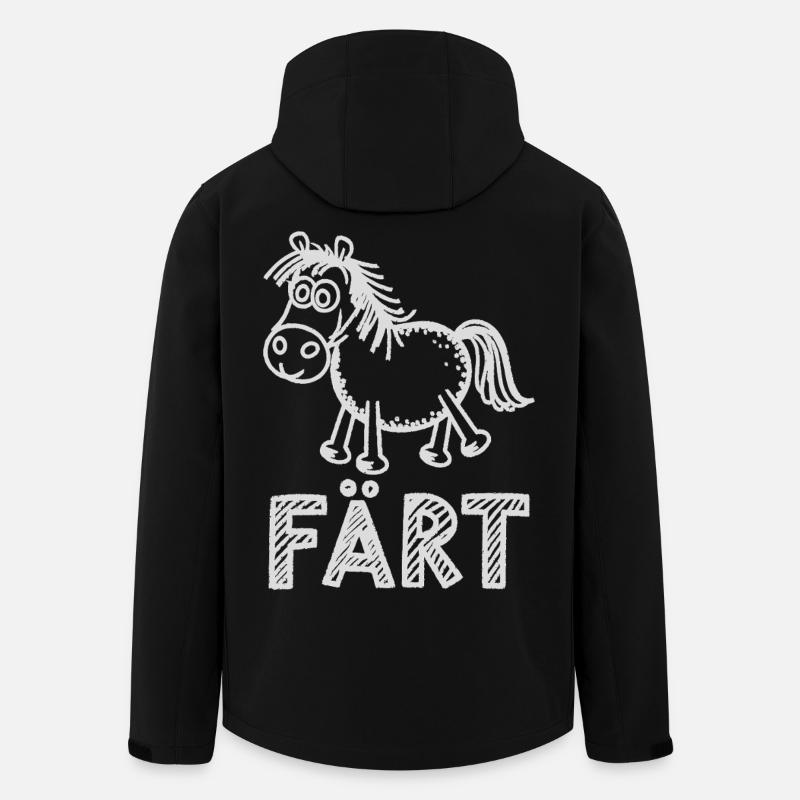 Pferd Reiten Reiterin Pferdebesitzer FÄRT - Recycelte Männer Softshell-Jacke von Stanley/Stella - Schwarz