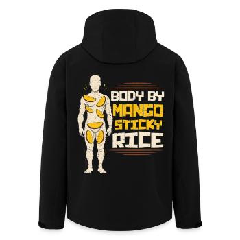 Mango Sticky Rice - Men’s Recycled Softshell Jacket by Stanley/Stella - black - Back - AI Model Male 185 light (185cm)