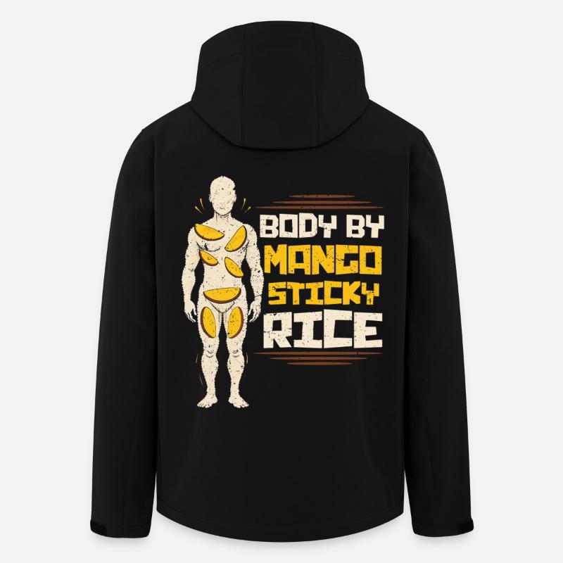 Riz gluant à la mangue - Veste softshell homme en polyester recyclé Stanley/Stella - noir