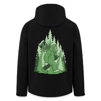 Sasquatch Disc Golf Basket Forest Lustiges Frisbee - Recycelte Männer Softshell-Jacke von Stanley/Stella - Schwarz - Hinten - AI Model Male 185 light (185cm)