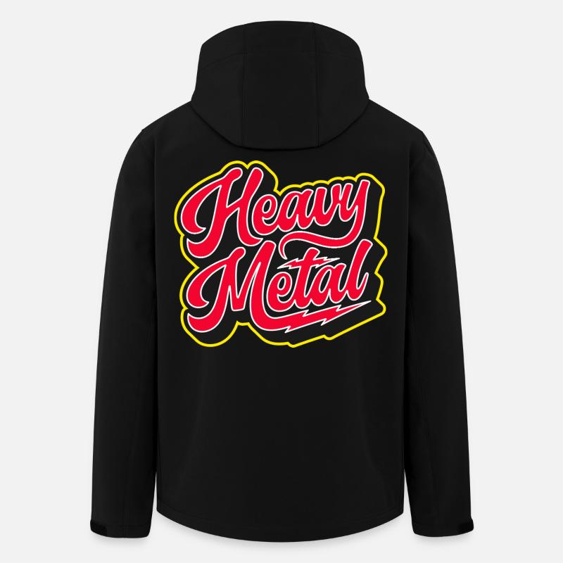 Heavy Metal Bold 3D Script - Men’s Recycled Softshell Jacket by Stanley/Stella - black