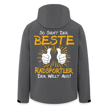 Radsportler Geschenkidee - Recycelte Männer Softshell-Jacke von Stanley/Stella - Schwarz - Hinten - AI Model Male 185 light (185cm)