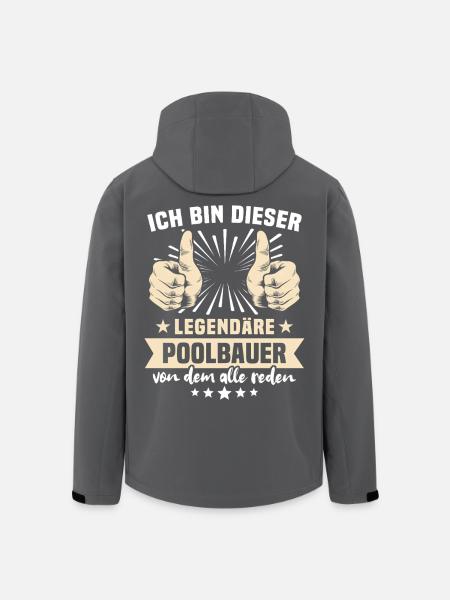 Poolbauer Sprüche - Recycelte Männer Softshell-Jacke von Stanley/Stella - Schwarz