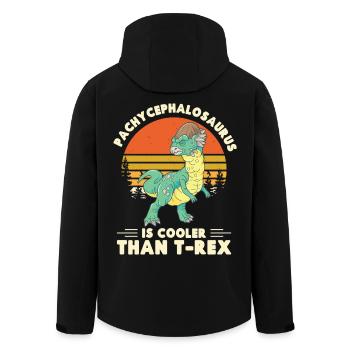 Pachycephalosaurus Kostüm Paläontologe Dinosaurier - Recycelte Männer Softshell-Jacke von Stanley/Stella - Schwarz - Hinten - AI Model Male 185 light (185cm)