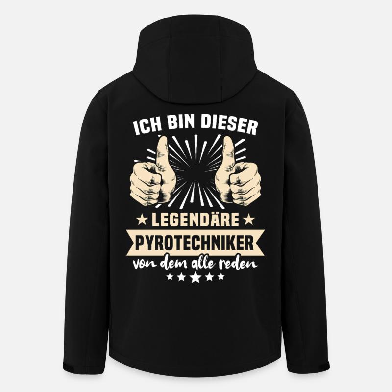 Dictons des pyrotechniciens - Veste softshell homme en polyester recyclé Stanley/Stella - noir