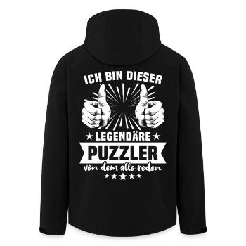 Puzzler Legend - Veste softshell homme en polyester recyclé Stanley/Stella - noir - Dos - AI Model Male 185 light (185cm)