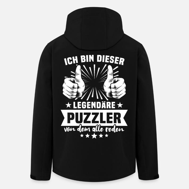 Puzzler Legende - Recycelte Männer Softshell-Jacke von Stanley/Stella - Schwarz