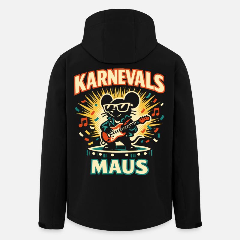 Carnival Mouse Rock Cologne Gift Cute - Men’s Recycled Softshell Jacket by Stanley/Stella - black