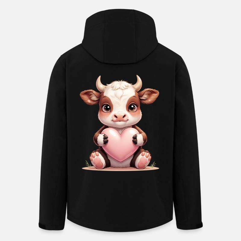 Kuhbaby mit Herz - Recycelte Männer Softshell-Jacke von Stanley/Stella - Schwarz