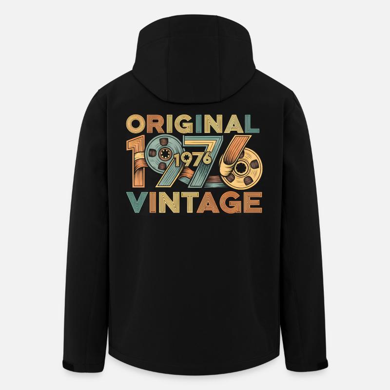 Rétro original de 1976 - Veste softshell homme en polyester recyclé Stanley/Stella - noir