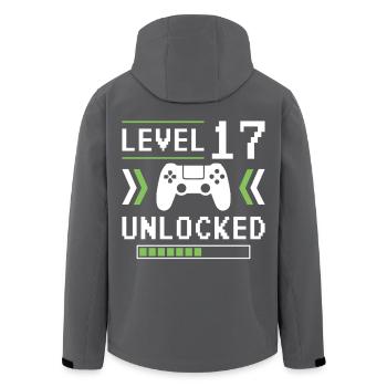 17. Geburtstag Level 17 unlocked - Recycelte Männer Softshell-Jacke von Stanley/Stella - Schwarz - Hinten - AI Model Male 185 light (185cm)