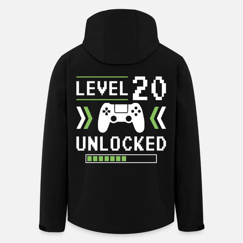 20th Birthday Level 20 unlocked - Men’s Recycled Softshell Jacket by Stanley/Stella - black