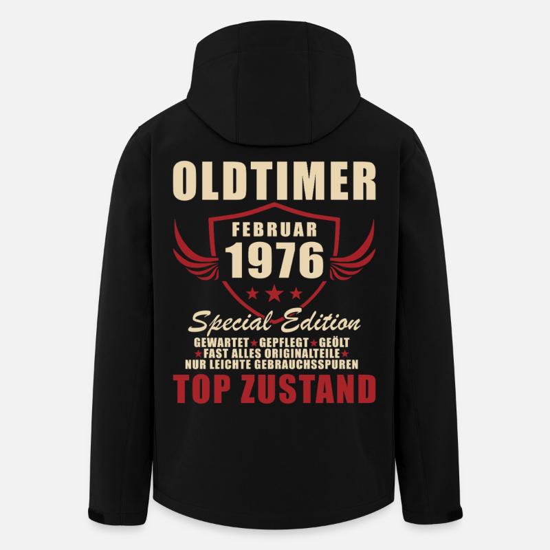 February 1976 Birthday Oldtimer 1976 - Men’s Recycled Softshell Jacket by Stanley/Stella - black