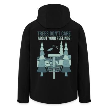 Bäume kümmern sich nicht um deine Gefühle Disc Golf - Recycelte Männer Softshell-Jacke von Stanley/Stella - Schwarz - Hinten - AI Model Male 185 light (185cm)