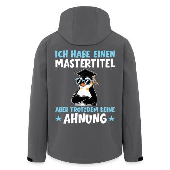 Master's degree but still no idea - Graduation - Men’s Recycled Softshell Jacket by Stanley/Stella - black - Back - AI Model Male 185 light (185cm)