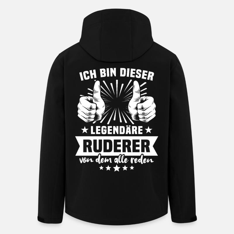 Ruderer Legende - Recycelte Männer Softshell-Jacke von Stanley/Stella - Schwarz