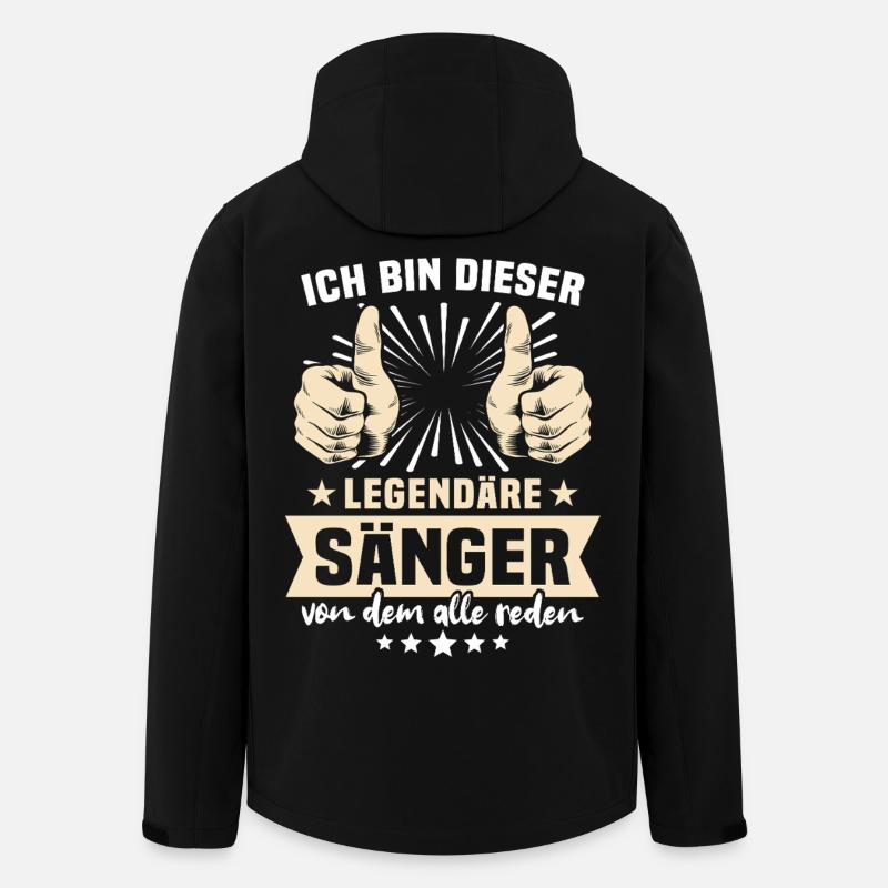 Sänger Sprüche - Recycelte Männer Softshell-Jacke von Stanley/Stella - Schwarz