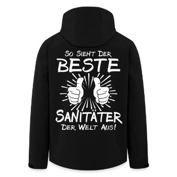 Best Paramedic - Men’s Recycled Softshell Jacket by Stanley/Stella - black - Back - AI Model Male 185 light (185cm)