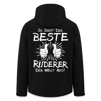 Meilleur rameur - Veste softshell homme en polyester recyclé Stanley/Stella - noir - Dos - AI Model Male 185 light (185cm)
