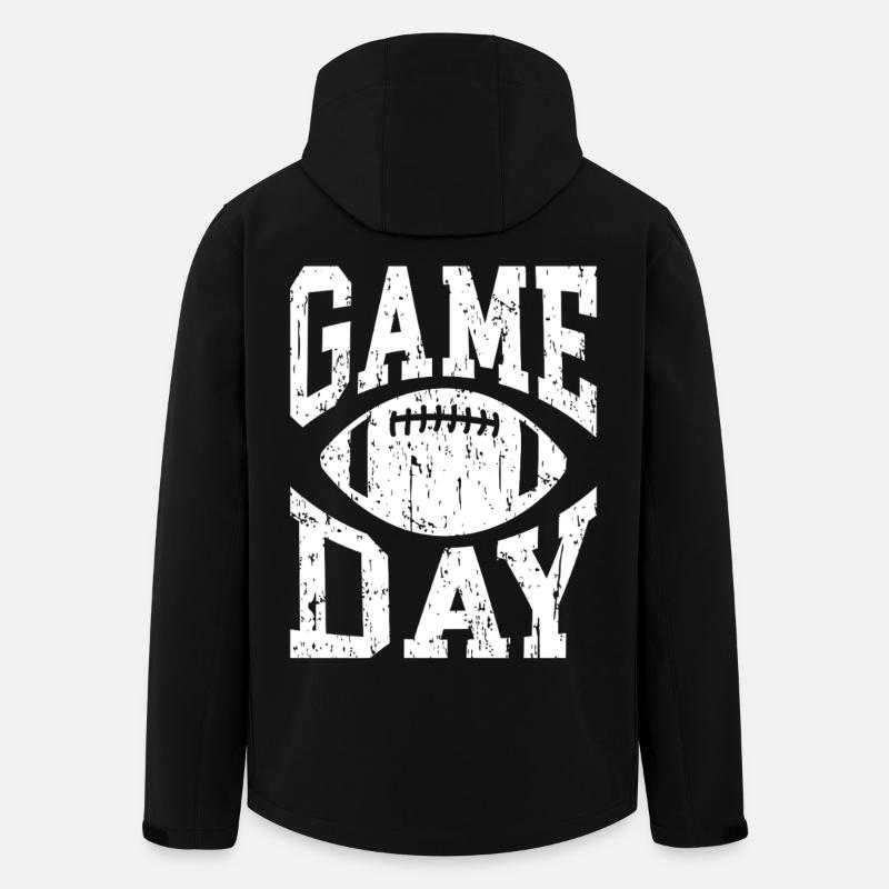 Game Day Football - Recycelte Männer Softshell-Jacke von Stanley/Stella - Schwarz