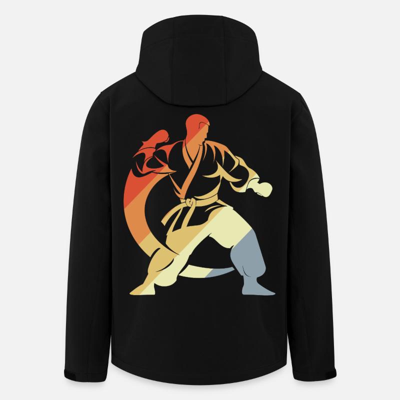 Karateka Skizze - Recycelte Männer Softshell-Jacke von Stanley/Stella - Schwarz