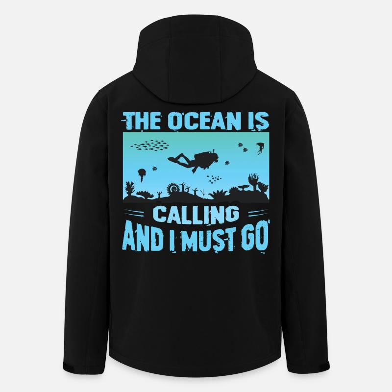 Funny diver design - Men’s Recycled Softshell Jacket by Stanley/Stella - black